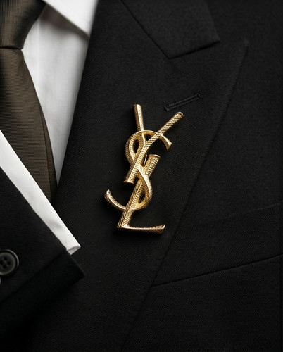 Auth ysl brooch logo - ysl,