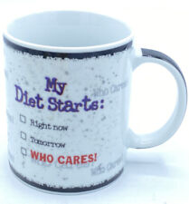 Ganz 'My Diet Starts… “,Coffee/Tea Mug,H3.75”,W 3”.