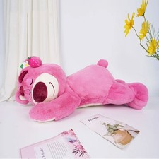 Disney Toy Story PINK Lotso Bear Strawberry Plush Cushion Pillow Sleep Toy 50cm