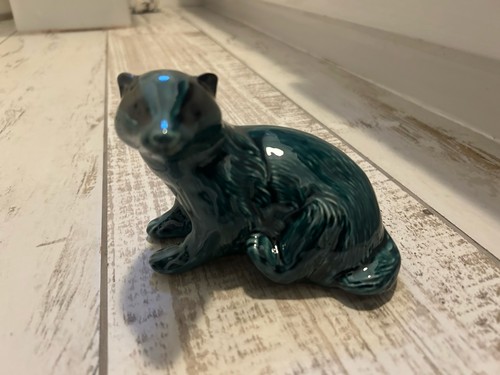 Poole blue glazed badger - poole,