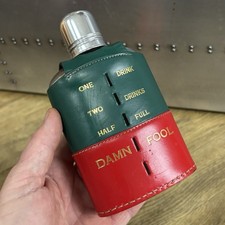 Vintage Glass Hip Flask with