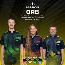 Mission Darts Orb Collarless Dart Shirt – Lightweight – Multiple Colours/Sizes