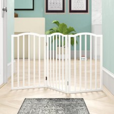 82cm Tall Wooden Pet Puppy Dog PlayPen Folding Gate Baby Safety Barrier Guard UK