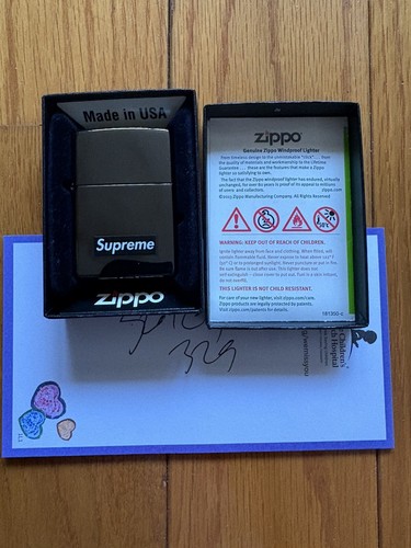 New supreme zippo - new, metal
