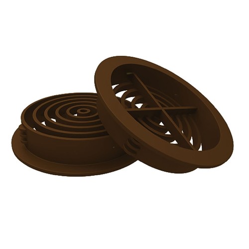 Brown plastic 70mm round - 25,