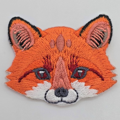 Fox embroidered patch iron - fox,