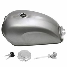 UK Motorcycle Fuel Tank 9L/2.4Gal Retro Motorcycle Gas Tank With Kit