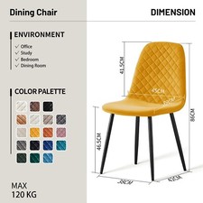 Set of 2/4/6 Velvet/Suede/PU