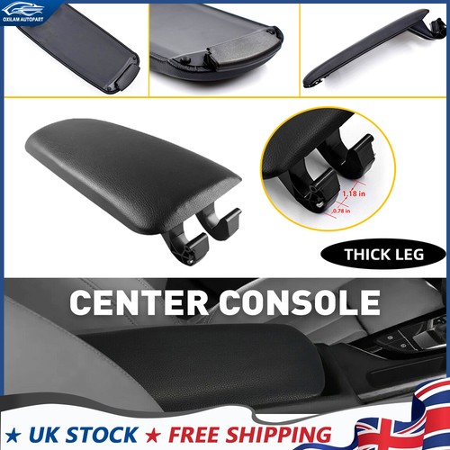 Black leather armrest center - leather,