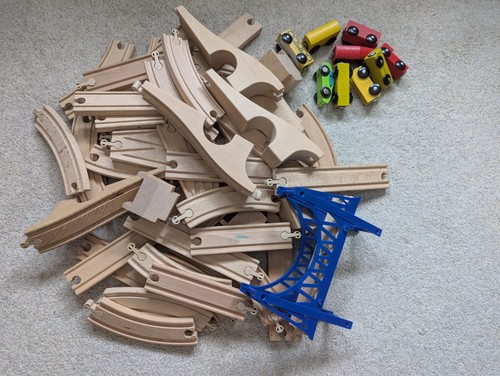 Toy wooden train - wooden,