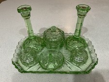 Art Deco Uranium Green Glass
