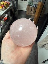 Big Rose Quartz Crystal Ball