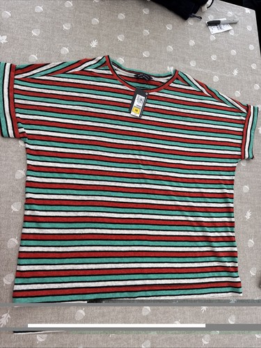 New green red striped shirt - new, t-shirt