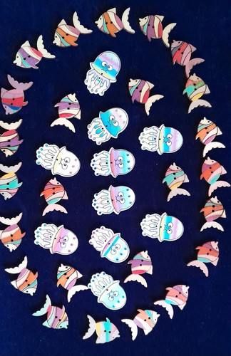 Wooden rainbow fish and - wooden,