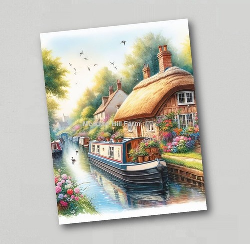 Fridge magnet canal barge - fridge,