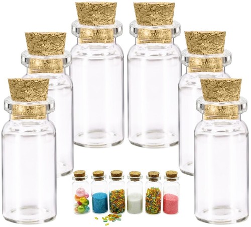 Mini glass bottles jars - x,