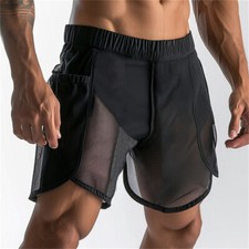 Mens See Through Shorts Sport