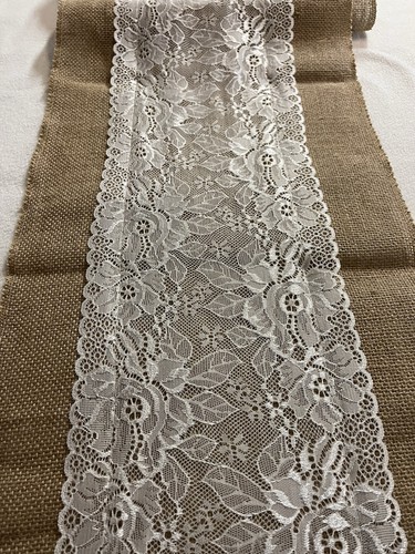 Pcs lace burlap table - 10,