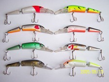8 x 10g ULTRA JOINTED J13 PLUG LURES RAPALA TREBLE HOOK BASS PIKE 3 x WIRE TRACE