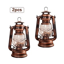 2X Oil Hurricane Lantern Kerosene Paraffin Indoor/Outdoor Lamp Fuel Xmas Decor