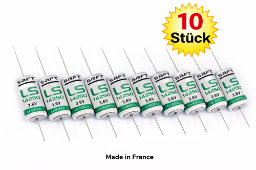 10x saft ls14250cna 2aa - saft, 1/2aa