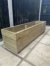 CUSTOM SIZE  Wooden Decking Planter Timber Garden Trough Large PLEASE MESSAGE