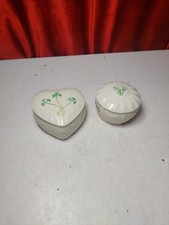 2 Vintage "Belleek" China Jars With Lids