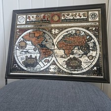 Vintage World Map Mirror –