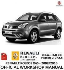 RENAULT KOLEOS X45 2008/2016 WORKSHOP MANUAL REPAIR SERVICE WIRING DIAGRAMS -ENG