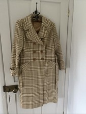 Vintage 1970 Checked Coat Size