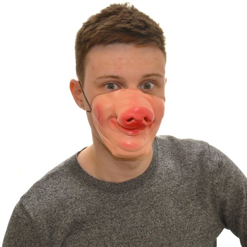 Latex half mask pig snout - pig, sow