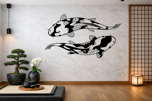 Koi carp fish - koi, decor