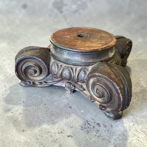 Antique wooden column - antique, base