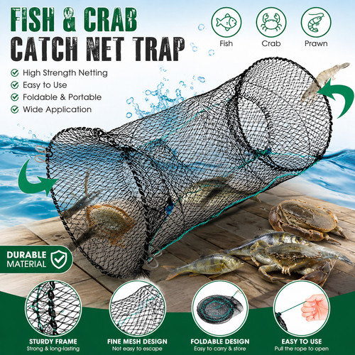 Foldable crab trap net - foldable,