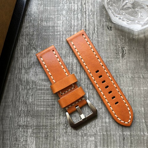 Thick orange leather - thick, watch