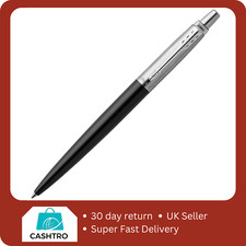Parker Jotter Ballpoint Pen - Black & Stainless Steel - Medium Nib - Blue Ink