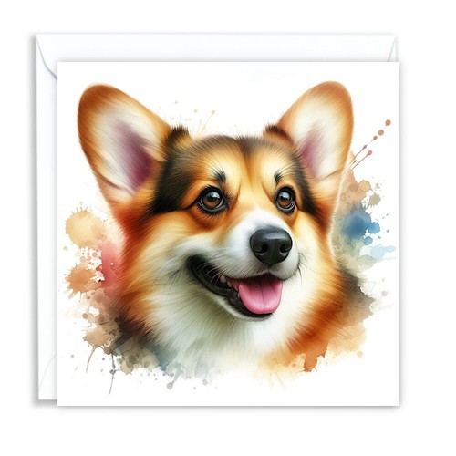 Corgi dog watercolour - dog, splash