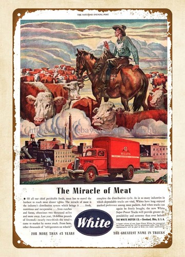 1945 refrigerated meat truck - meat,
