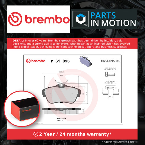 Brake pads set fits - pads, fiat