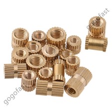 M2 M2.5 M3 M4 M5 M6 Brass Cylinder Knurled Threaded Round Insert Embedded Nuts