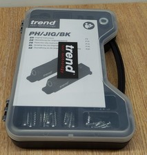 Trend 3 in 1 Pocket Hole Jig Kit with HSS Drill Bit & Depth Set Setting Collar,