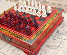 Large Antique Chinese Terra-Cotta Warriors Chess Set Chess Board Chess Gifts
