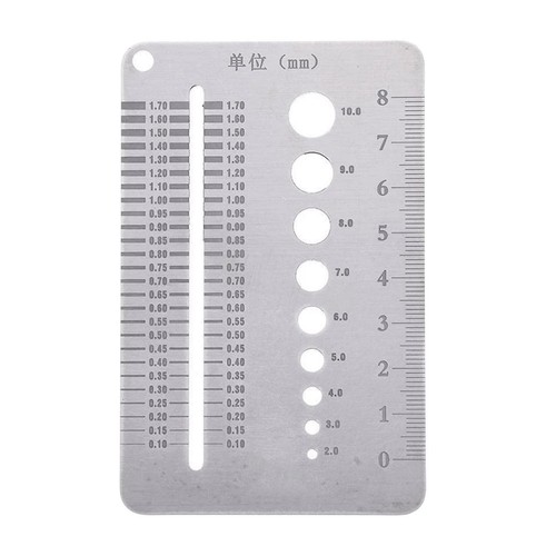 Screw gauge size - size, plate