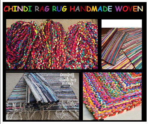 Multi color cotton chindi - multi,