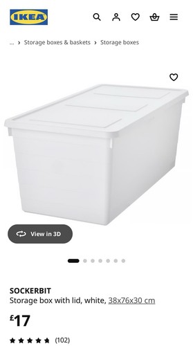 Ikea sockerbit storage box - storage,