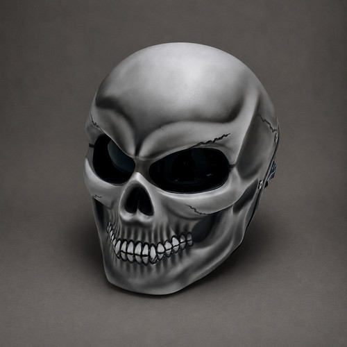 Top skull motorcycle helmet - top,