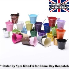 METAL BUCKETS & POTS Mini Pail Tins Sweet Tree Plant Wedding Favour Galvanised