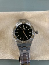 Maurice Lacroix Aikon Watch. Black Dial and diamond indices, box and papers.