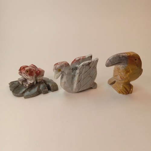 Soapstone animal carving lot - carving,