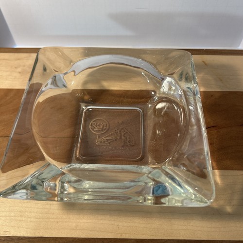 Vintage rca glass ashtray - rca,